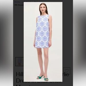 New with tags Hill House Charlie blue shell mosaic shift dress size medium